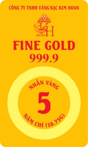 Nhẫn tròn vàng trơn 5 chỉ 